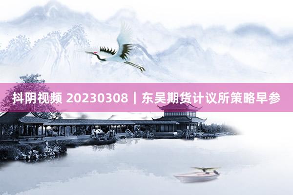 抖阴视频 20230308｜东吴期货计议所策略早参