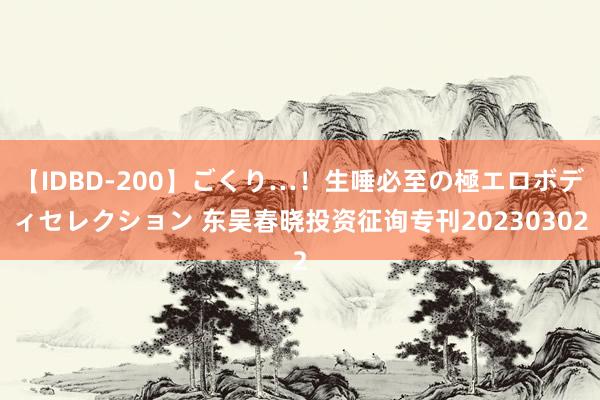 【IDBD-200】ごくり…！生唾必至の極エロボディセレクション 东吴春晓投资征询专刊20230302