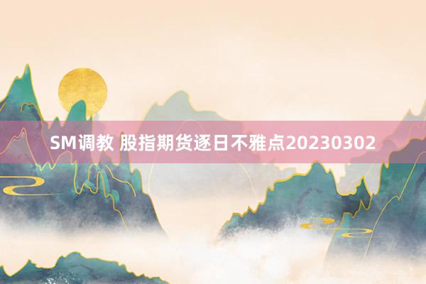 SM调教 股指期货逐日不雅点20230302