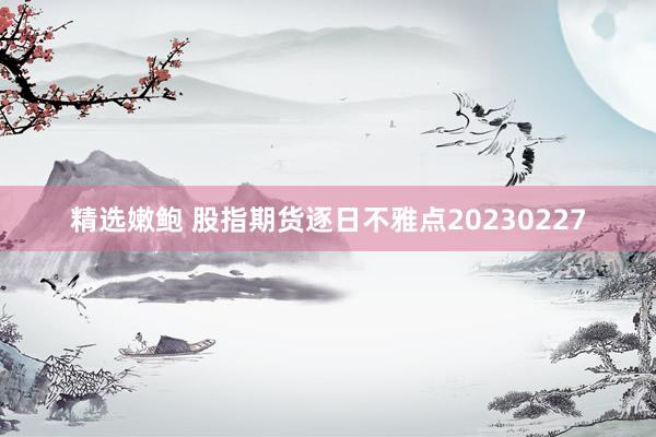 精选嫩鲍 股指期货逐日不雅点20230227