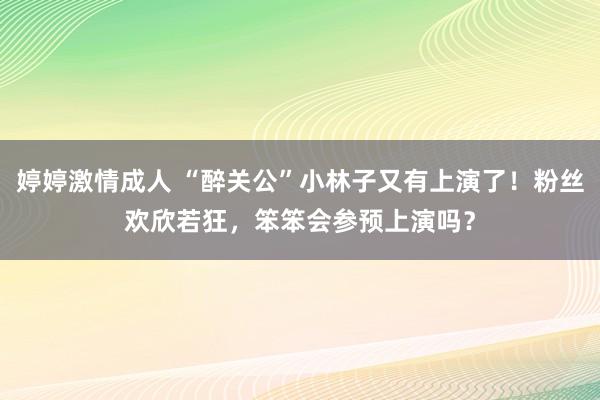 婷婷激情成人 “醉关公”小林子又有上演了！粉丝欢欣若狂，笨笨会参预上演吗？