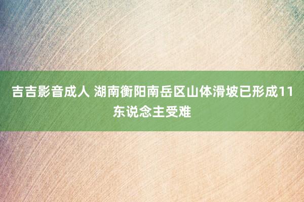 吉吉影音成人 湖南衡阳南岳区山体滑坡已形成11东说念主受难