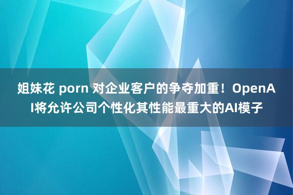 姐妹花 porn 对企业客户的争夺加重！OpenAI将允许公司个性化其性能最重大的AI模子