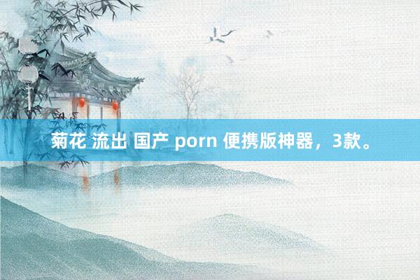 菊花 流出 国产 porn 便携版神器，3款。