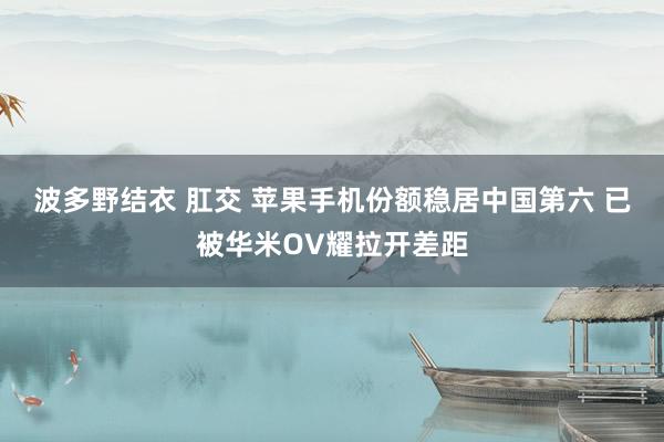 波多野结衣 肛交 苹果手机份额稳居中国第六 已被华米OV耀拉开差距