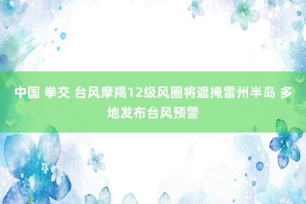 中国 拳交 台风摩羯12级风圈将遮掩雷州半岛 多地发布台风预警